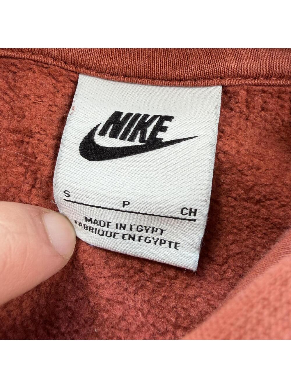 Nike Embroidered Hoodie Orange Nature Sun Floral Turtle Artsy Pullover Small - Picture 5 of 8